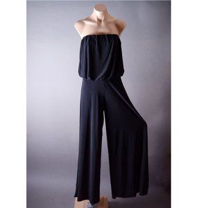 Cocktail Black Strapless Evening Party Jumpsuit